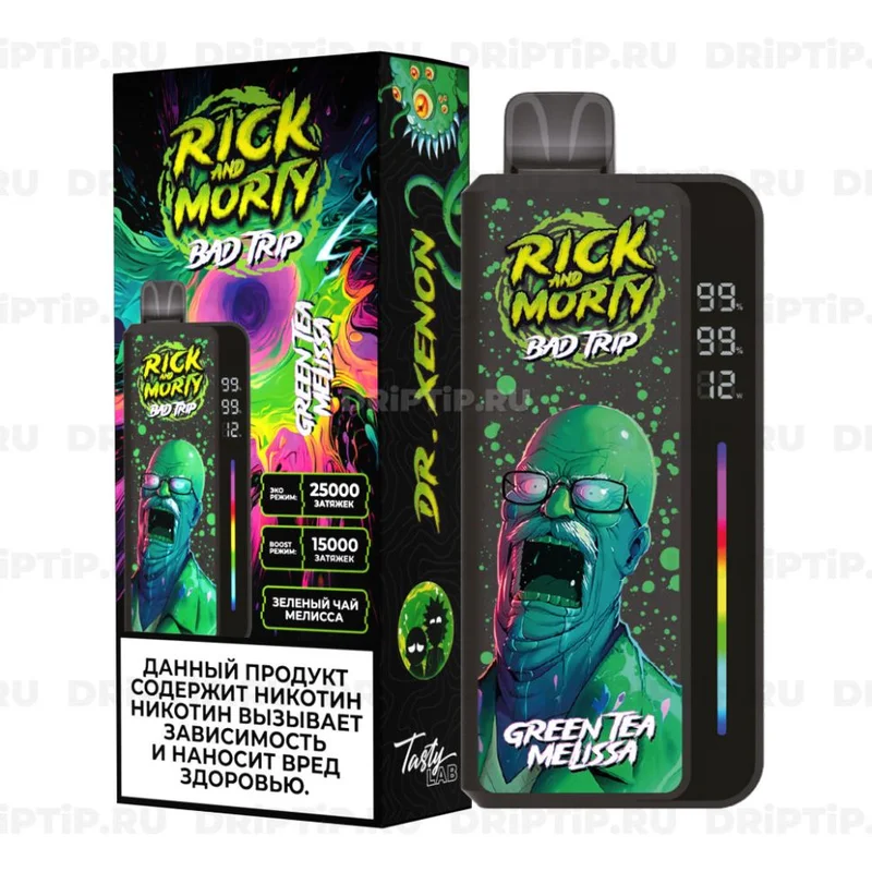 RICK AND MORTY BAD TRIP        25000 затяжек        30 ВКУСОВ