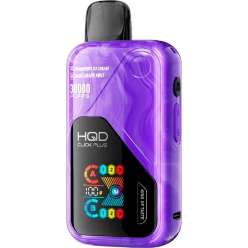 HQD CLICK PLUS(AI MOD) - 30 000 A：Cubano + B：Caramel Tobacco/ А: Сигара + В: Карамельный Табак