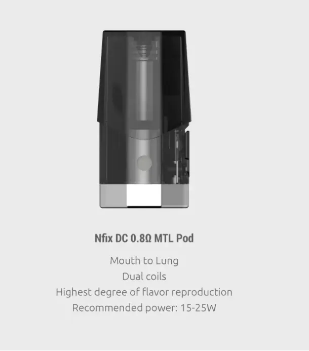Картридж SMOK Nfix DC 0.8ohm MTL 2ml Pod (в упак. 3 шт.)
