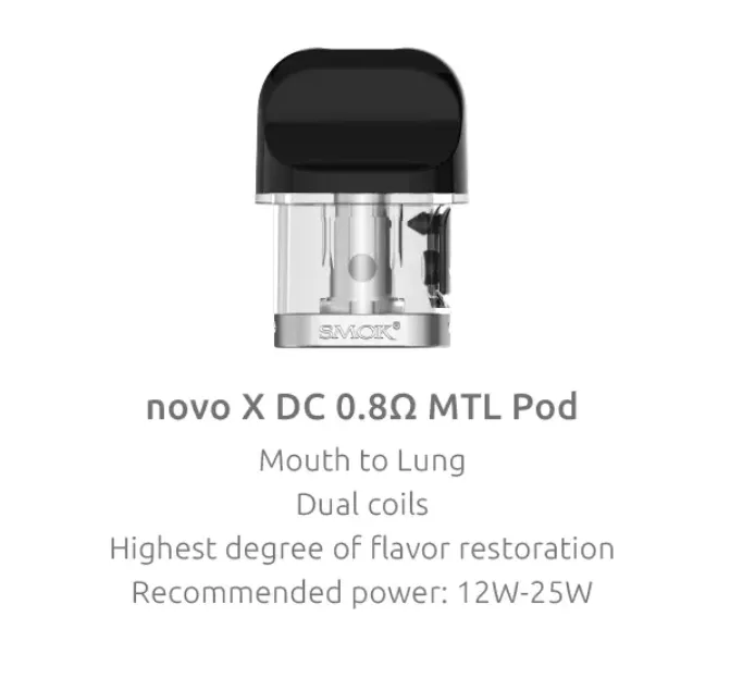 Картридж SMOK NOVO X DC 0.8ohm MTL 2ml Pod (в упак. 3 шт.)