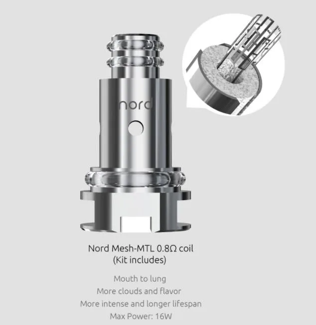 Испаритель SMOK Nord Mesh-MTL 0.8 Coil (в упак.5 шт)