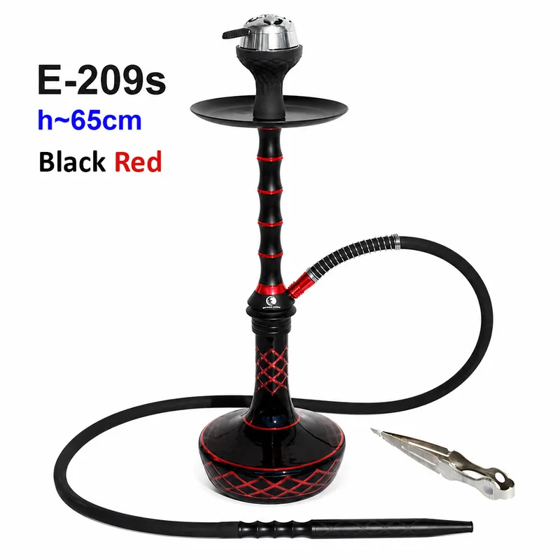 Кальян E-209s 64см, Bamboo Stalk (полный комплект) (Black red)