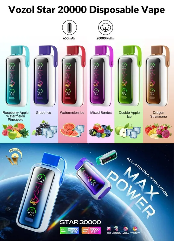 VOZOL 20000 STAR - RASPBERRY APPLE WATERMELON PINEAPPLE