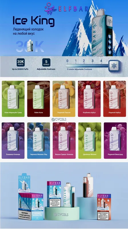 E L F B A R Ice King 30.000 (RUS) Ледяной арбуз