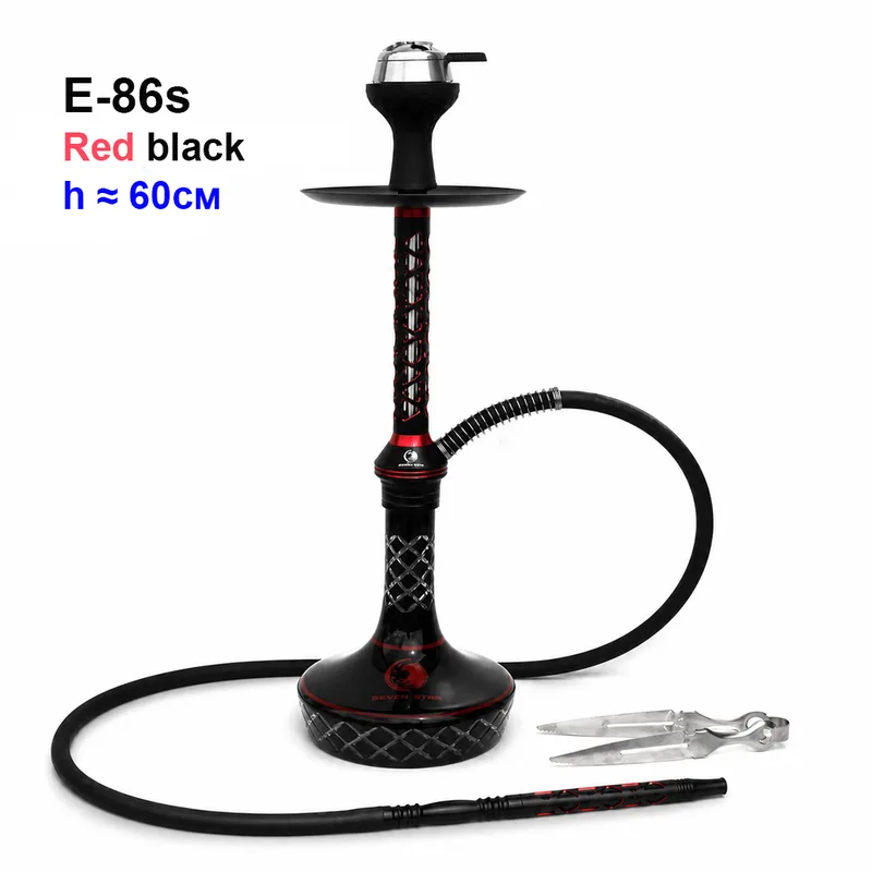 Кальян E-86s, 60см (клик, полный комплект) (red / black)