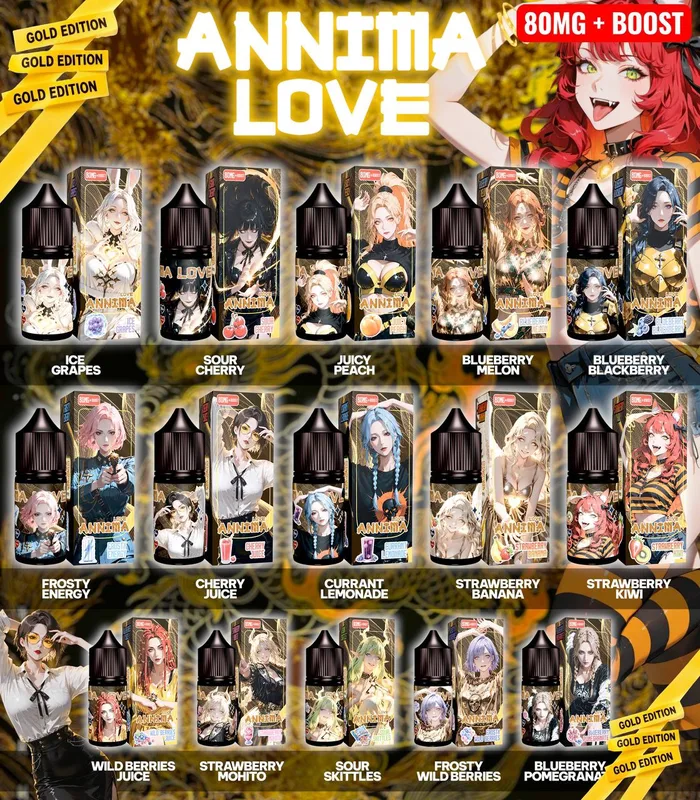 ANNIMA LOVE GOLD EDITION. 80MG + BOOST 15 ВКУСОВ