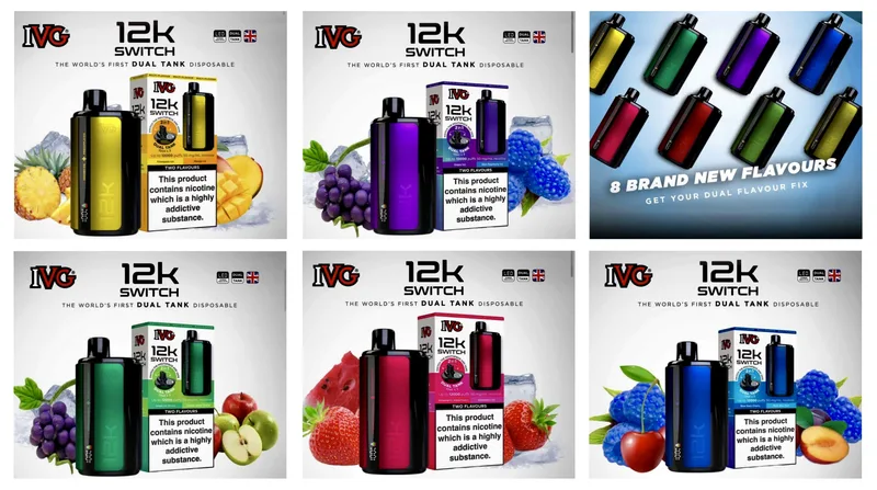 IVG DUAL TANK 12000 (Polar Mint-ice Pop)