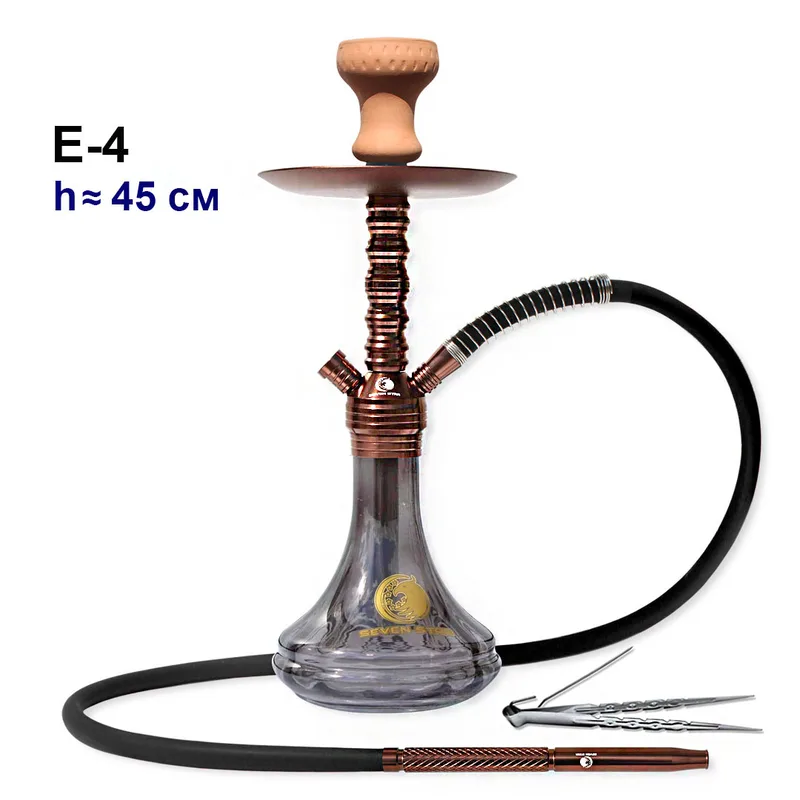 Кальян E-4 (клик, полный комплект) , 50см, 12шт/кор (Bronze бронза)