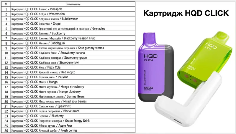 Картридж HQD CLICK Яблоко груша / Apple Pear