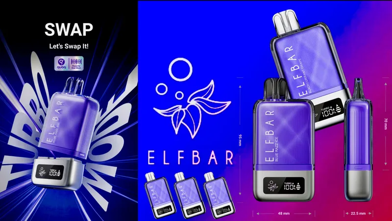 ELFBAR SWAP 10000 Устройство +1 Картридж (Sour apple ice)