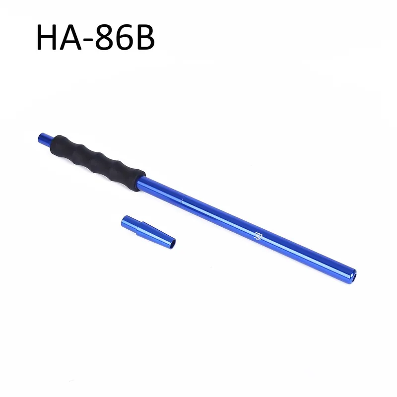 HA-86B Мундштук д/кальяна с резиновой ручкой (blue) дл.40см