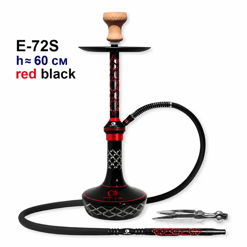 Кальян E-72S, 60 см (полный комплект) (red / black)