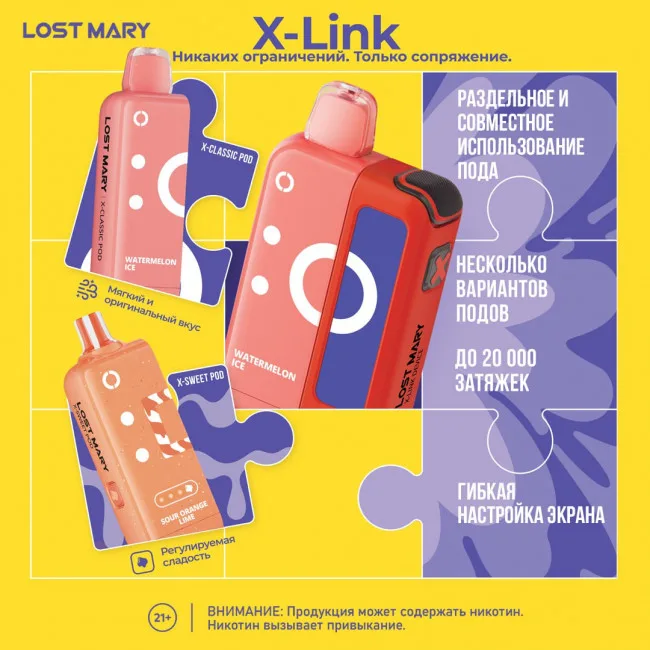 X-Link Sweet (Blue Razz Ice / Черника Малина Лёд)